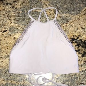 Aerie/American Eagle Haltered Grey Bikini Top